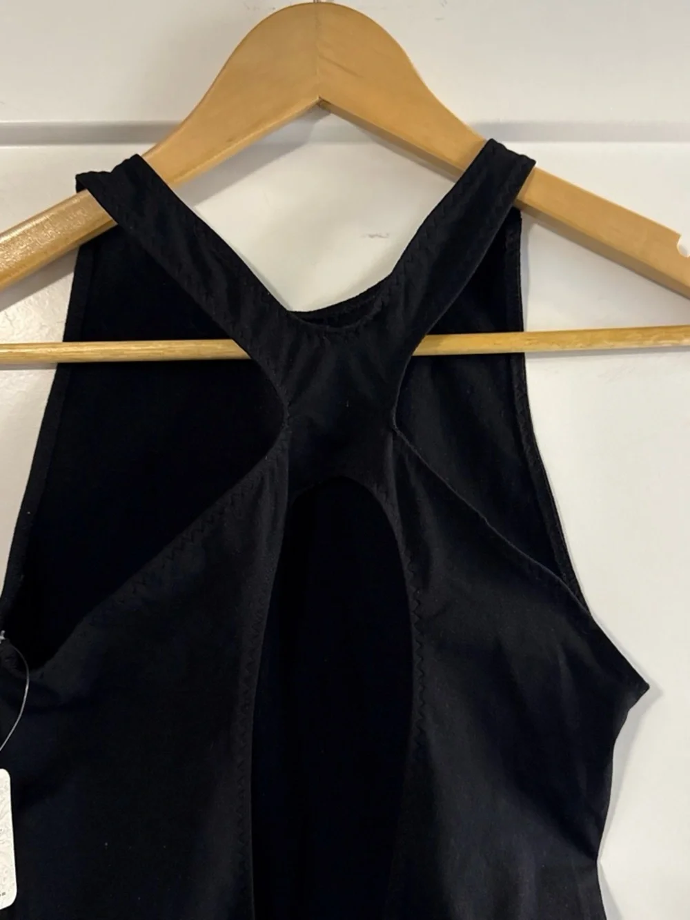 Free People Black Sleeveless One-Piece Bodysuit